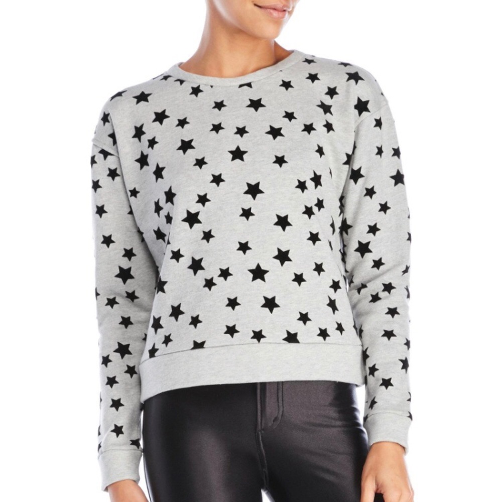 Romeo & Juliet Couture Velvet Star Sweatshirt